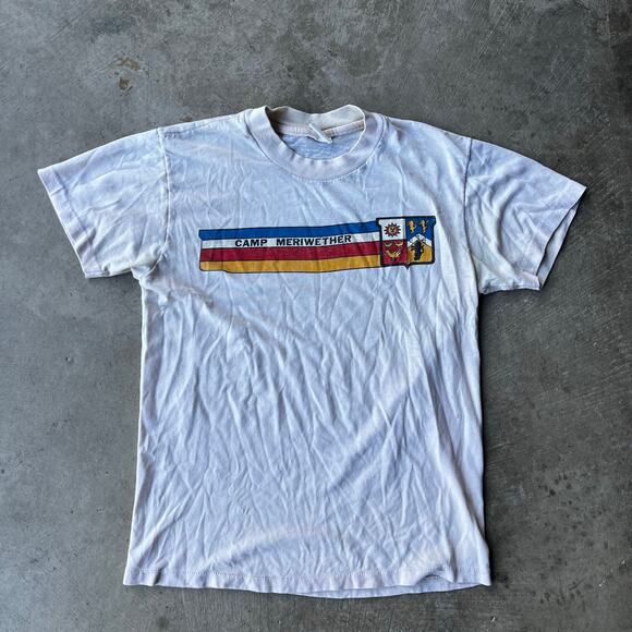 VINTAGE CAMP MERIWEATHER SHIRT BOY SCOUTS NATURE MENS SMALL 70S 80S - Picture 1 of 5